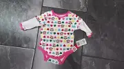 NWT PAUL FRANK SMALL PAUL INFANT GIRL ONE PIECE HEARTS 3M