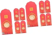 SHINEOFI 2sets Red Envelopes Chinese Style Year of Dragon Red Packets Paper Red Packet New Years Decorative Money Bags 5pcs*2