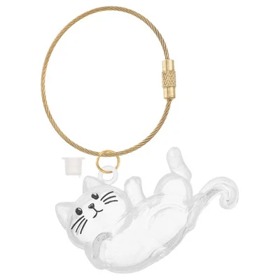 Cat Hair Storage Box Capsule Toys Pet Container Dog Collector Keychain