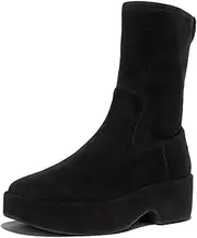 [FitFlop] Women's F-luma Stretch Suede Demi-Wedge Mid-Calf Boots