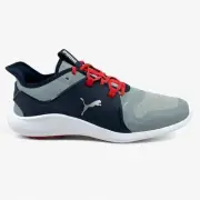 PUMA Ignite Fasten8 Quarry Silver Navy Mens Size 8.5 Waterproof Golf Shoes