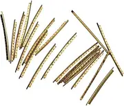 HUIOP Brass Fret Wire,20pcs 2.0MM Brass Guitar Fret Wire Fretwires for Folk Guitar Fingerboard, Gold