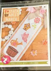 NEW SEALED It's Sew Emma Cross Stitch Pattern/Chart Stackables March