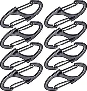Alpinleux 8 Pcs Zipper Clips Anti Theft Deterrent, Dual Opening Zippers Pull Replacement, Zipper Locks for Backpacks, Camping, Suitcases (Black)