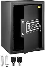 Digital Safe Box with Fingerprint and Keypad, 2.1 Cubic Feet, Q235 Steel, Black
