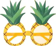 [ULTECHNOVO] Yellow Hawaii Party Glasses, Pineapple Sunglasses, Funny Luau Costume Accessories, Beach Photo Props, Decorative Sunglasses for Adults