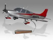 Cirrus SR22 GTS Carbon Desk Wood Airplane New Model Large Scale 1/32