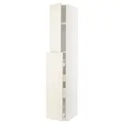 METOD / MAXIMERA hc w p-o func 1dr/4drw, white/Bodbyn off-white, 40x60x240 cm