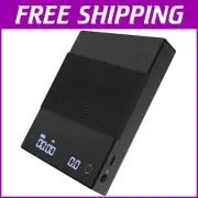 Upgraded Electronic Coffee Scale with Timer & Hidden LED Display - Black