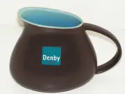 New~Denby Sienna Large Jug~Matte Brown~Turquoise~English Stoneware~Gravy~Creamer