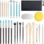 Pottery Tools Clay Sculpting Tools, 27 PCS Pottery Clay Sculpting Tool,Clay Tool Pottery Tool Polymer Clay Sculpting Tools,Clay Sculpting Tool Pottery Carving Tool, Clay Sculpting Carving Pottery Tool