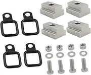1 Set Fastener Screw Nut Kit Slot Nut D Ring for Cleats Truck Bed Deck Rails Easy Installation Heavy Duty for Durability and Reliability