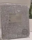 WEST ELM Crosshatch Drapes Gray Velvet Jacquard Panels Curtains 48x96- Per Panel