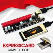 Expresscard Express Card 34mm to 16X PCI-E Riser for Laptop External GPU Card