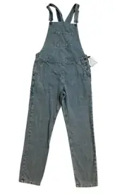NEW Boohoo MAN Large Vintage Blue Full Length Denim Dungarees Overalls