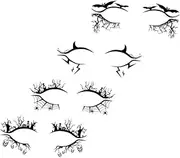 Healvian 4sets Witch Face Stickers Halloween Accessories Boys and Girls Eyeliner Strips Easy Apply Decor Decals 4pairs*4