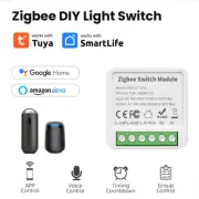 10A Tuya DIY Zigbee Smart Switch 2-Way 2Gang Voice App Control Light Relay Modul