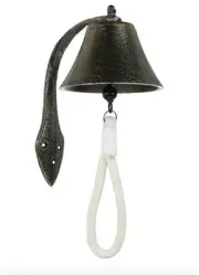 Upstreet Cast Iron, Red Copper Dinner Bell For Outside Or Inside, Wall Mounted