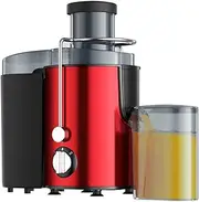 Wide Chute Slow Masticating Juicer Extractor Cold Press Juice Maker Vegetable and Fruit Juicer Extractor Higher Juicer Yield and Drier Pulp Making Juice, Jam and Sorbet BPA-Free (Color : Red)