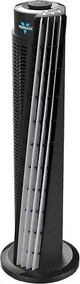 Vornado 143 Whole Room Air Circulator Tower Fan with Timer and Remote Control, 2