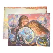 Josephine Wall BUBBLE WORLD Friendship NOS Leanin' Tree Vintage Greeting Card +✉
