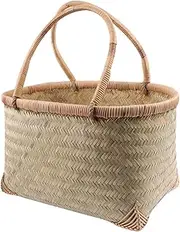 Woven Hand Basket Handheld Basket Gift Baskets Empty Portable Fruit Basket for Home Basket for Fruit Multipurpose Basket Decorate Food Storage Basket Fruit Container Make up