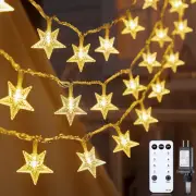 Star String Lights Plug in - 33 Ft 100 LED Star Fairy String Lights with Remote