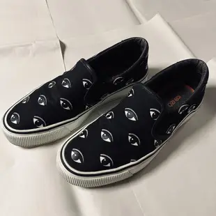 正版 KENZO VELVET SLIP ON 帆布鞋 PRINTED CANVAS EYES （有加鞋底）