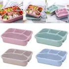4x Compartments Lunch Box Food Container Bento Storage Boxes for Kids Adults