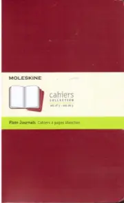 Moleskine Plain Cahier Notebook Journals set of 3 NEW Cranberry Red