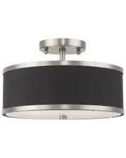 Livex Park Ridge 2 Light Brushed Nickel Ceiling Mount