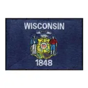 Wisconsin State Flag Patch US USA Embroidered - Iron On/Sew On