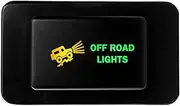 12V 3A ON-OFF Horizontal Push button Switch OFF ROAD LIGHTS for Nissan PATROL GQ (1987~1997) GU Series 1 (1997~2001) AMBER GREEN
