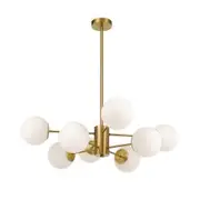 Telbix Lighting Marsten 8 Light Orb Cluster Pendant Light-Antique Gold