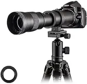 [Venidice] Venidice 420-800mm F8.3 Telephoto Zoom Lens, Manual Focus with T-Mount for Nikon D5500 D3300 D3200 D5300 D3400 D7200 D750 D3500 D500 D600 D700 D850 D5100 Camera