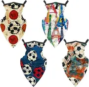 [Diusye] 4 Pcs Neck Gaiter Face Cover Bandana Scarf, Grunge Painting Eiffel Tower