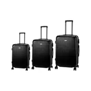 SWISS Luggage Suitcase Lightweight with 3 Pieces Set 20"&24"&28"- Black