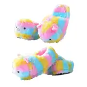 Alpaca Slippers Plush Novelty Shoes Soft Animal Pets Fur House Shoes Slippers