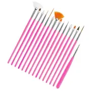 Comfortable Gel Designs 15Pcs Brush Set With Precise Dotting Tools