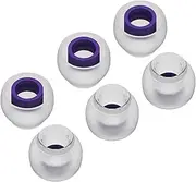 Yinyoo Tri Clarion Replacement Silicone Eartips Rubber Tips for 4.00mm-5.50mm Inner Nozzle, in-Ear Earbuds, Headphones, Headset, Purple, Pack of 6, 3 Pairs, M