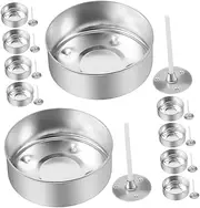 TEHAUX 1 Set Aluminum Box Candle Metal Tealight Holders Tea Light Candle Cups Candle Making Jars Candle Empty Cup Tea Light Container Mini Metal Candle Holders Tea Light Wicks Pure Cotton