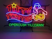 Open Dusk Till Dawn Artwork Neon Light Sign Bar Club Garage Lamp Glass 24"x16"