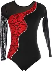 [Zagitova] Rhythmic Gymnastics Leotard For Women, Girl's Long Sleeve Dance Competition Outfits