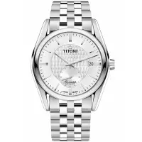 在飛比找Yahoo奇摩購物中心優惠-TITONI 梅花錶 空中霸王系列 經典簡約機械腕錶 40m
