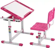 Kids Desk and Chair Set,Height Adjustable Study Desk for Kids w/ Pull Out Drawer