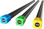 Fitvids Total Body Workout Weighted Bar Weighted Workout Bar Weighted Exercise Bar, Multiple Sizes
