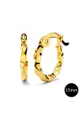 BULLION GOLD Twisted Hoop Earrings 15mm-Yellow Gold