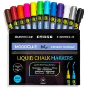 Liquid chalk markers 12 neon erasable Whiteboards, glass boards, chalkboards,...
