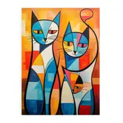 Cats Modern Art Canvas Print