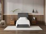 My Style Tapered Headboard & Standard Base - King Single / Gunmetal / Gas Lift Base
